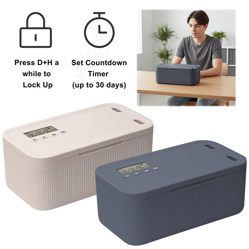 Food Storage Food Safety - タイマー付きロックボックス 電話ロッカー タイムロック収納ボックス オフィス ホーム 薬箱