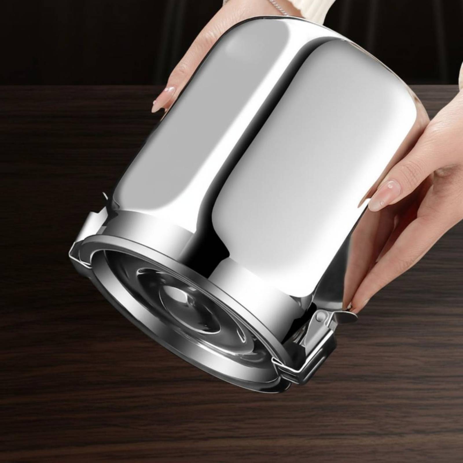 Food Storage Stainless Steel Containers - 気密ステンレス製キャニスター シルバー ステンレス製保存容器 乾物保存容器 お手入れ簡単な金属製ジャー