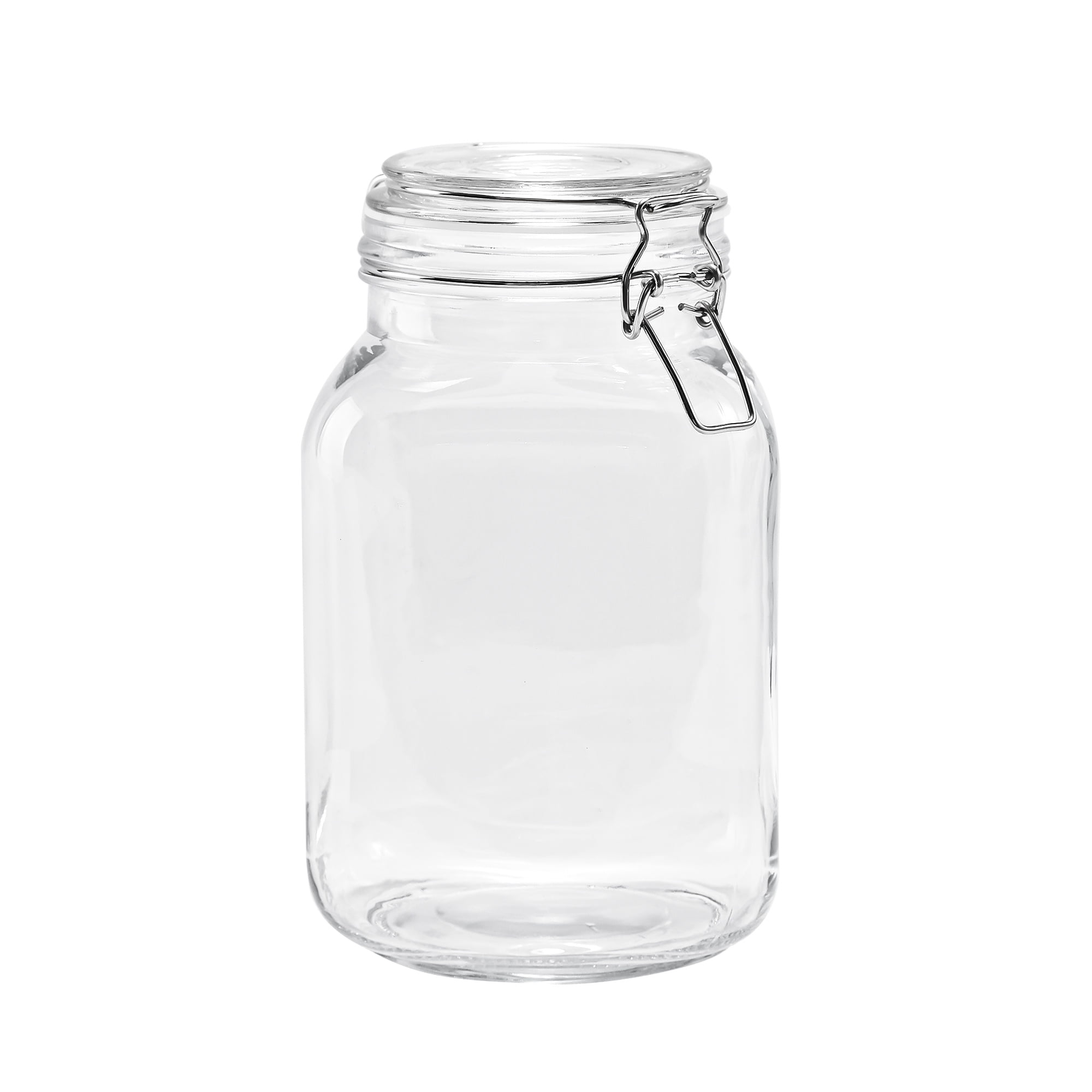 Food Storage Jars With Lids - 67オンスのガラス製密閉容器。蓋がロックできるので、乾燥食品、コーヒー、砂糖などを保管するのに最適。キッチンや食品庫の整理にも役立ちます。