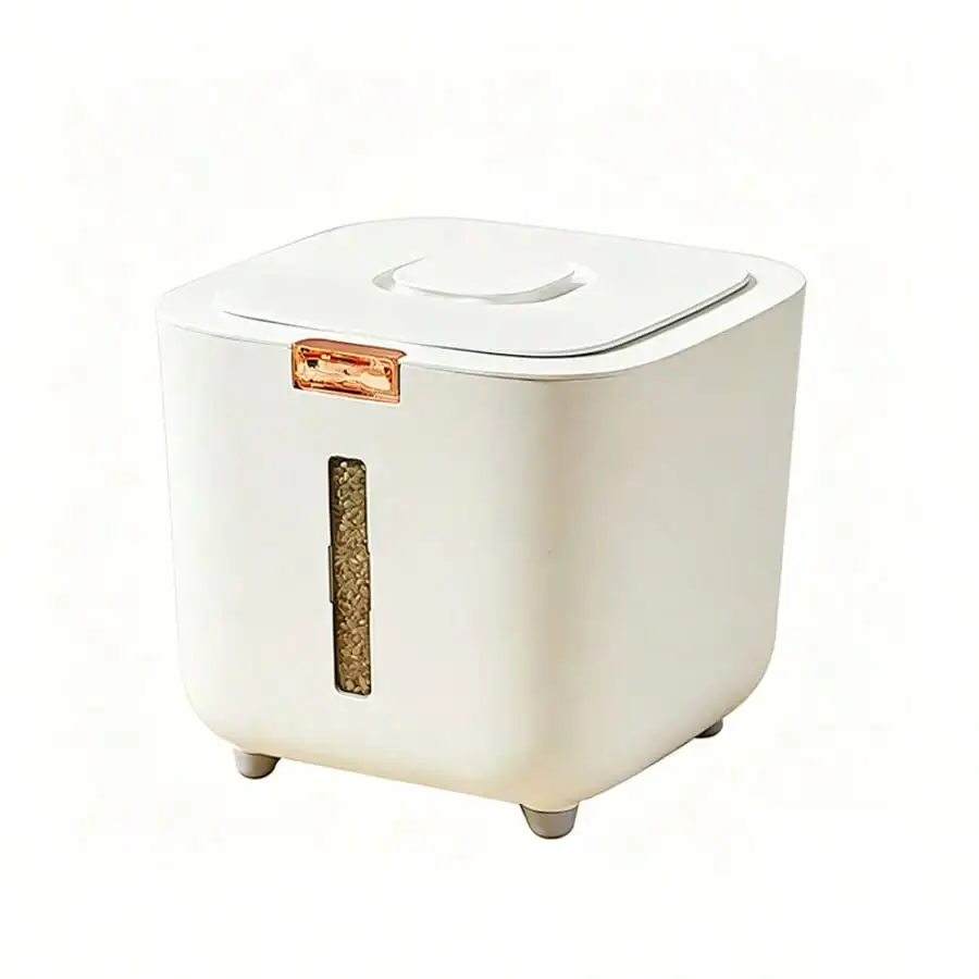 Food Storage Kitchen Container Set - 「シェンフオチュアンイ」米保存容器セット。160mlの計量カップ付き。米、小麦粉、ペットフード用の防虫密閉容器。気密性の高い食品保存ボックス（11LB、22LB）。必要な分だけ取り出して、食品の無駄を減らせる。家庭用キッチン収納に最適。