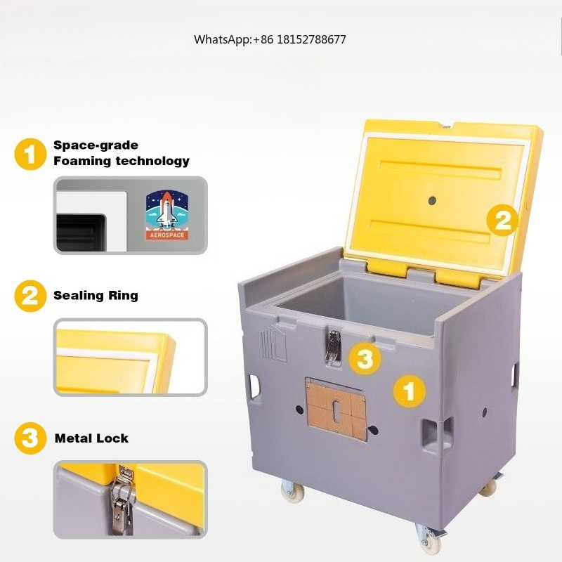 Food Storage And - 食品グレード素材 ドライアイス保管用断熱コンテナボックス トート 130L