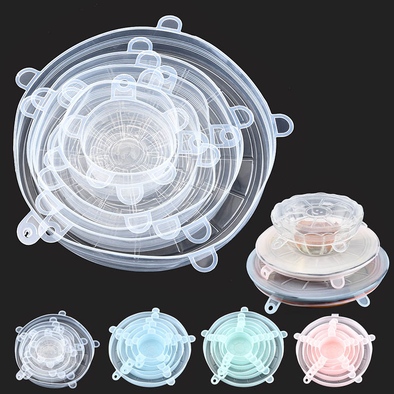 Silicone Stretch Lid - 食品,台所用品用のユニバーサルで再利用可能なシリコンボウルとポットカバー