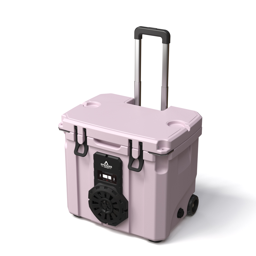 Food Storage And - 35L屋外用断熱防水PE PUホイール付きクーラーボックス、スピーカー搭載、5日間のワインや食品の保管に最適、キャンプ用