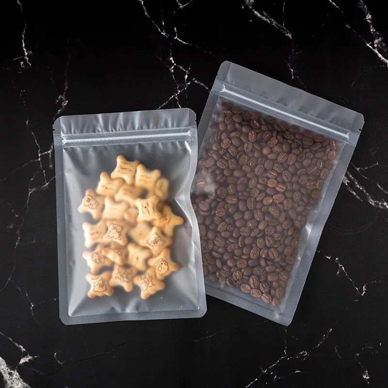 Food Storage Year Supply - 100 個つや消しマットジップロックバッグキッチン食品茶包装保管用品再密封可能なギフト装飾防水シール