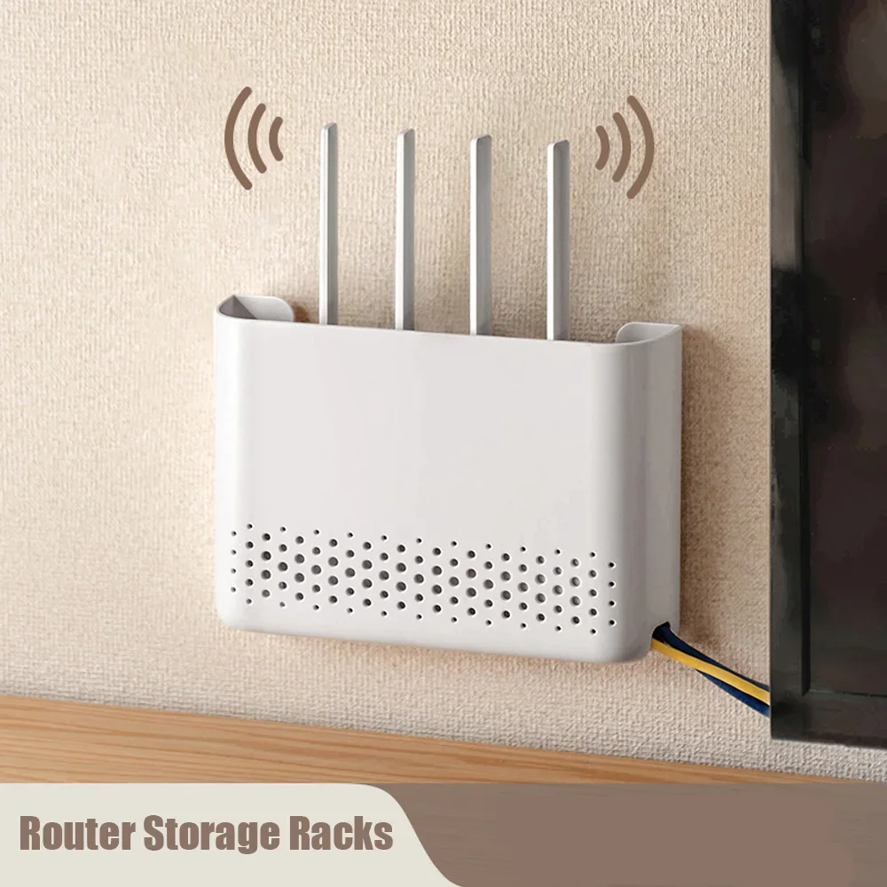 Food Storage Room - ルーター収納ボックス、収納ラック、穴あけ不要の壁掛け式、リビング収納、Wi-Fiルーター隠し収納、壁掛けラック、ヘッドボード用棚。