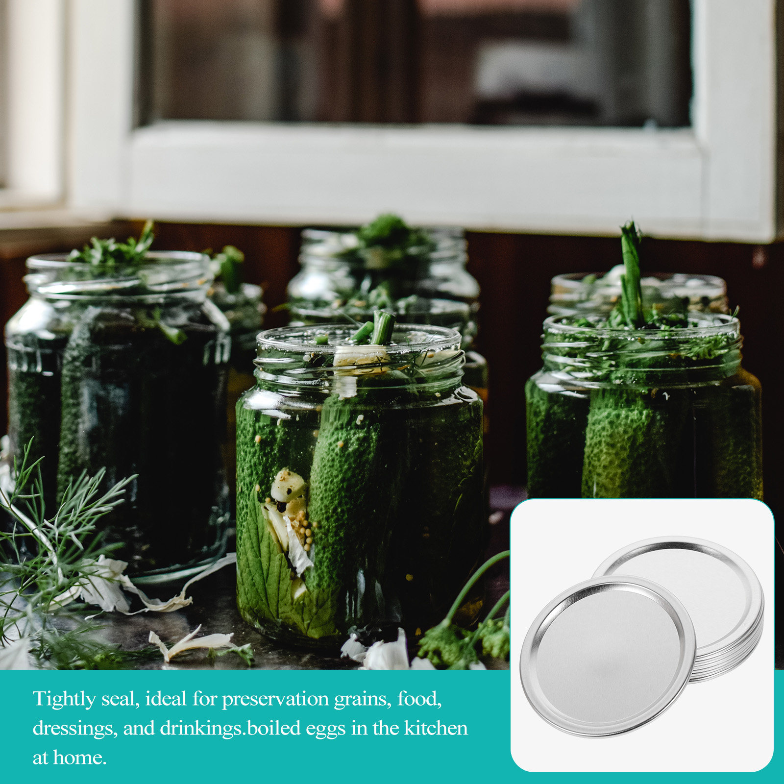 20個入り 金属製の密閉蓋。気密性があり、液漏れを防ぎ、食品 - Food Storage Jars With Lids のレビューと価格