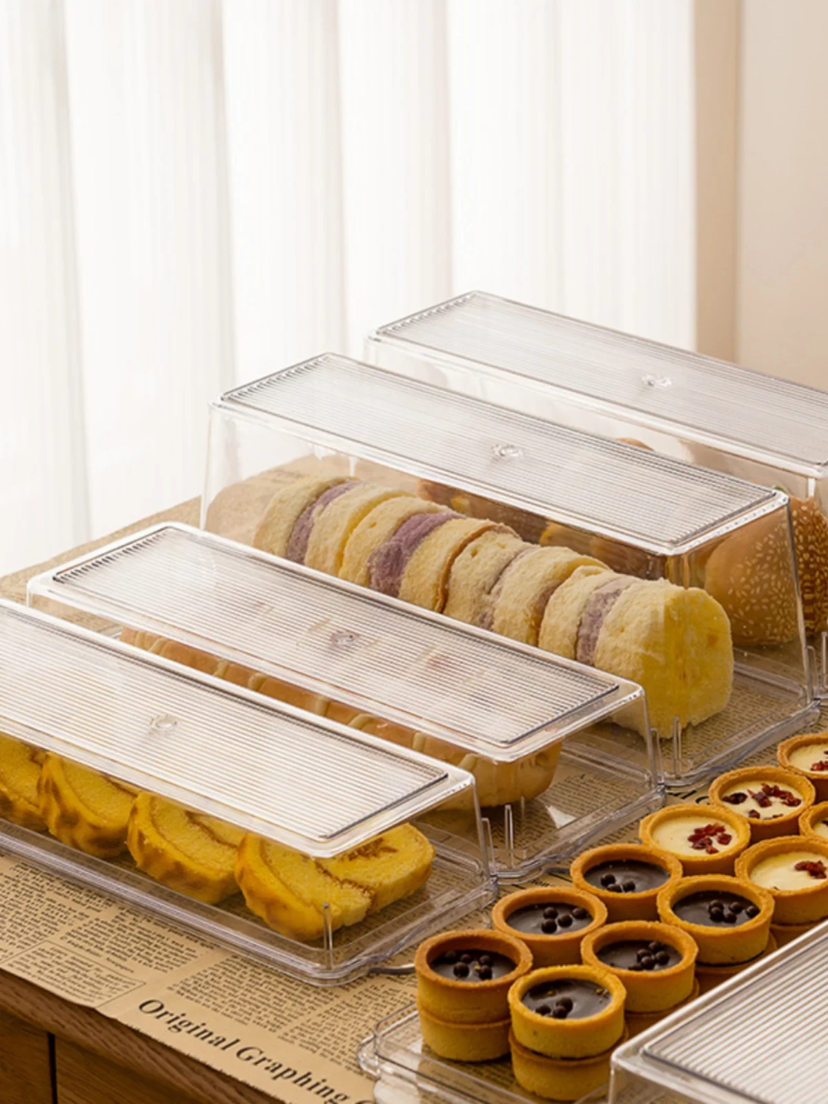 食品グレードの密封ケーキロール保存ボックス冷蔵庫収納容器デザ - Food Storage For Refrigerator のレビューと価格