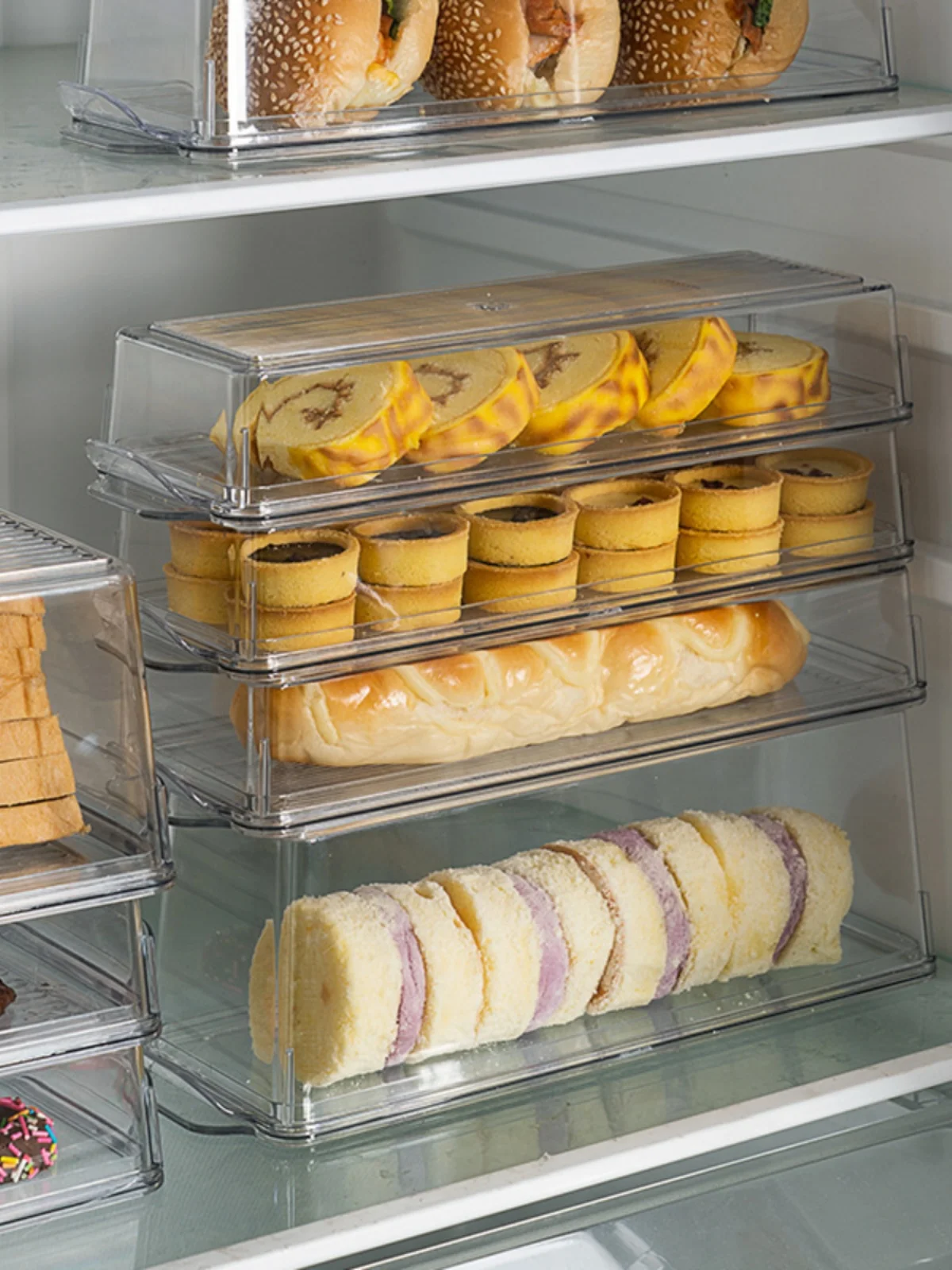 食品グレードの密封ケーキロール保存ボックス冷蔵庫収納容器デザ - Food Storage For Refrigerator のレビューと価格