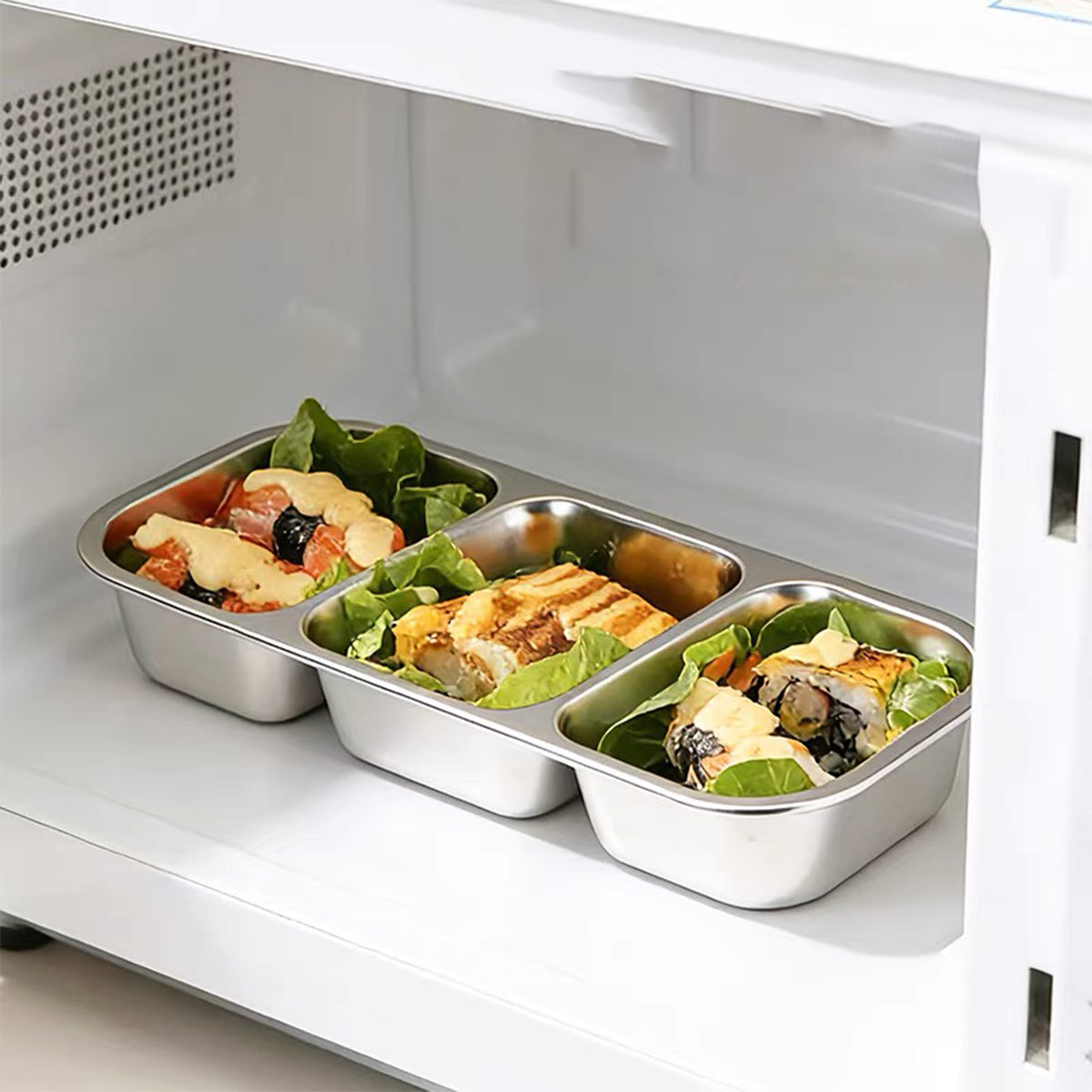 ステンレス製の蓋付き食品保存容器、食品グレードの密閉ランチボ - Food Storage Stainless Steel Containers のレビューと価格