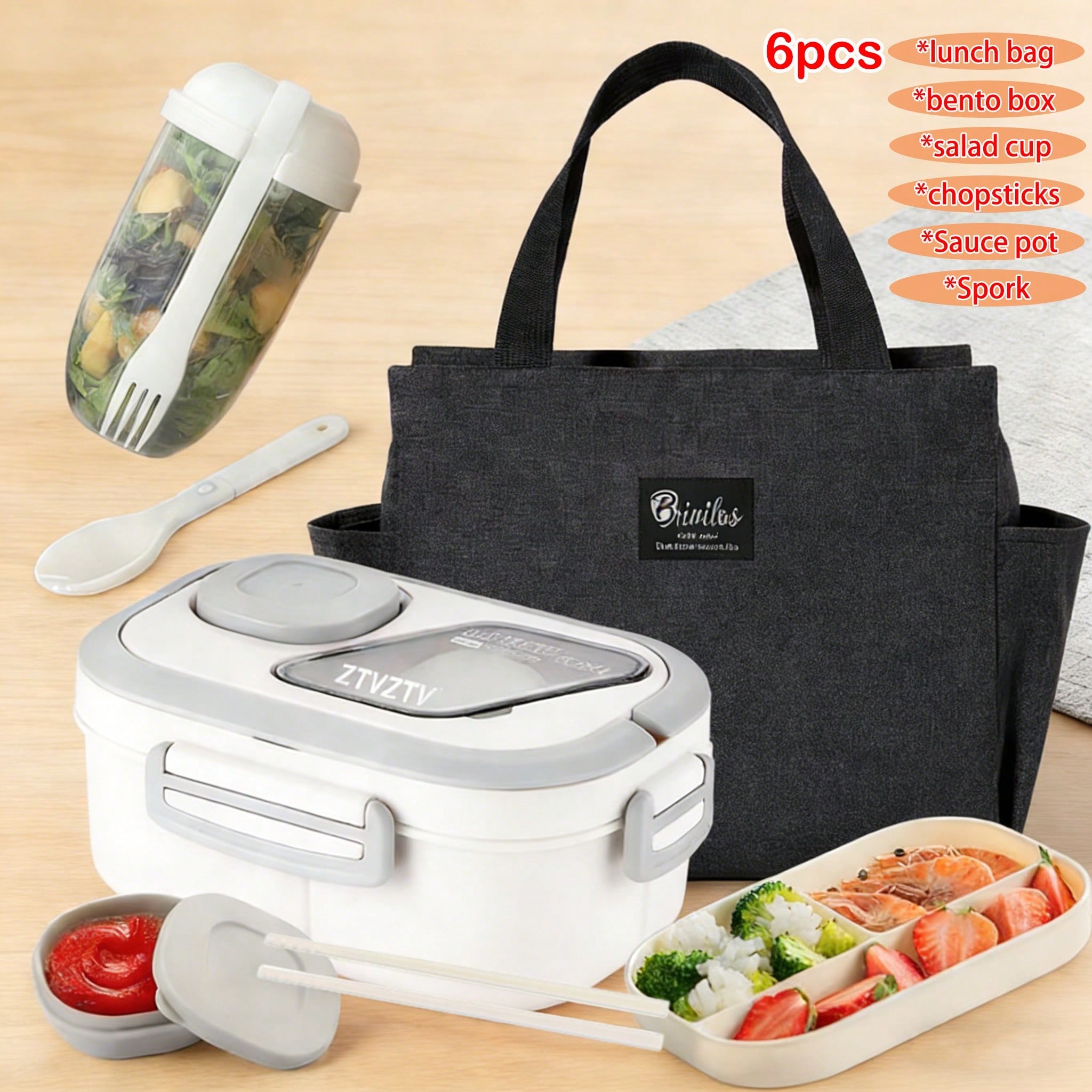 ZTVランチボックス/漏れ防止ランチボックスセットのみ。 学 - Food Storage Kitchen Container Set のレビューと価格