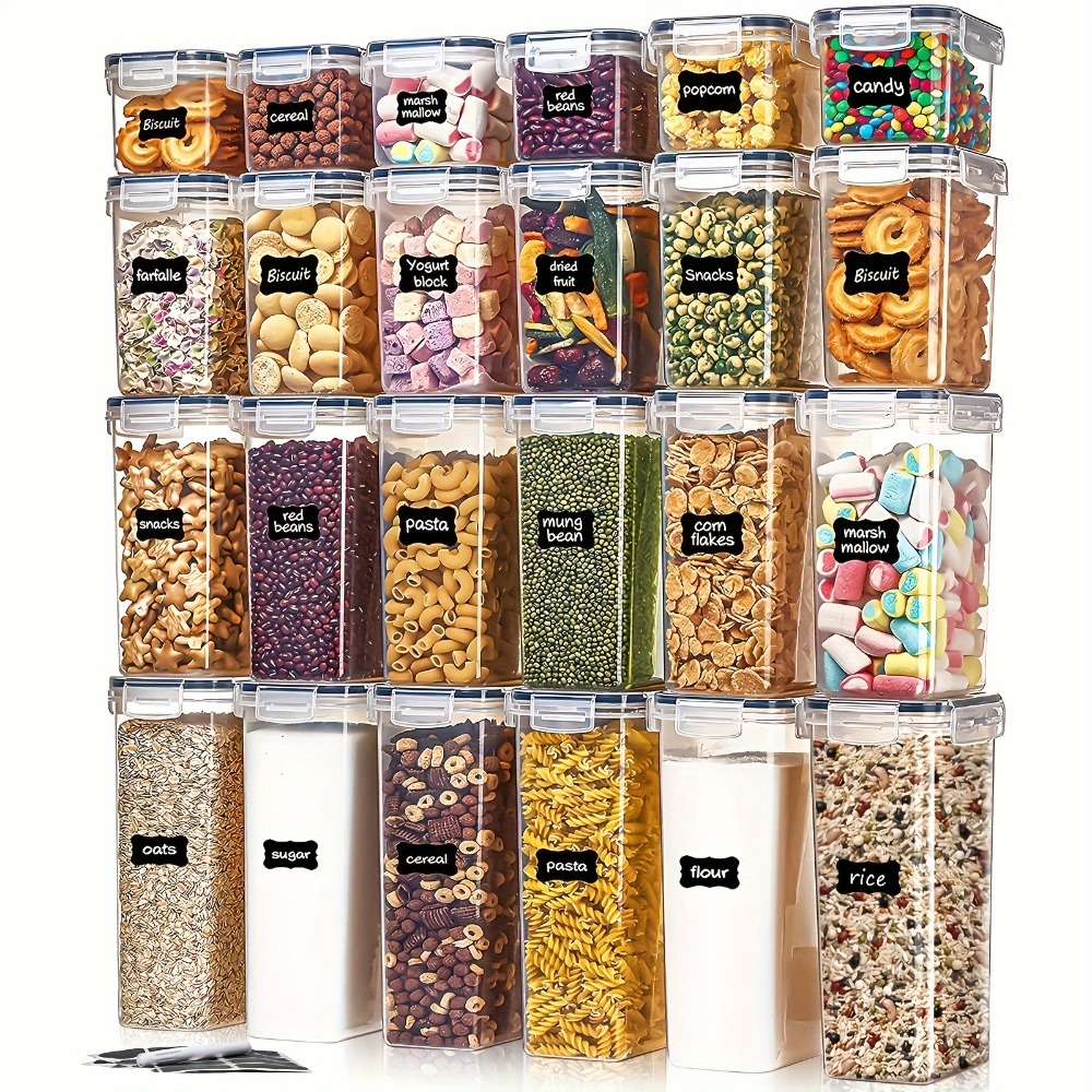 24個入り食品保存容器 12箱 12蓋 気密パントリーオーガ - Food Storage Underground のレビューと価格