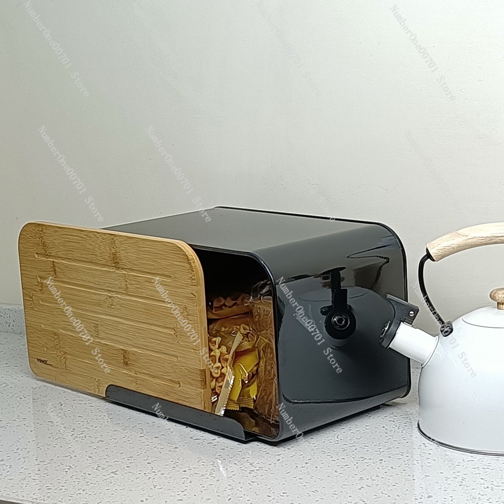 竹製の蓋付きキッチンブレッドボックス、ステンレス製のパン収納 - Food Storage Stainless Steel Containers のレビューと価格