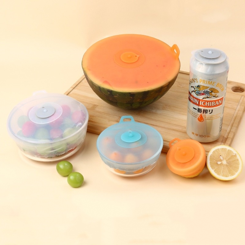 4 ピース/セットシリコン鮮度保持カバー、食品保存用の再利用 - Silicone Stretch Lid のレビューと価格