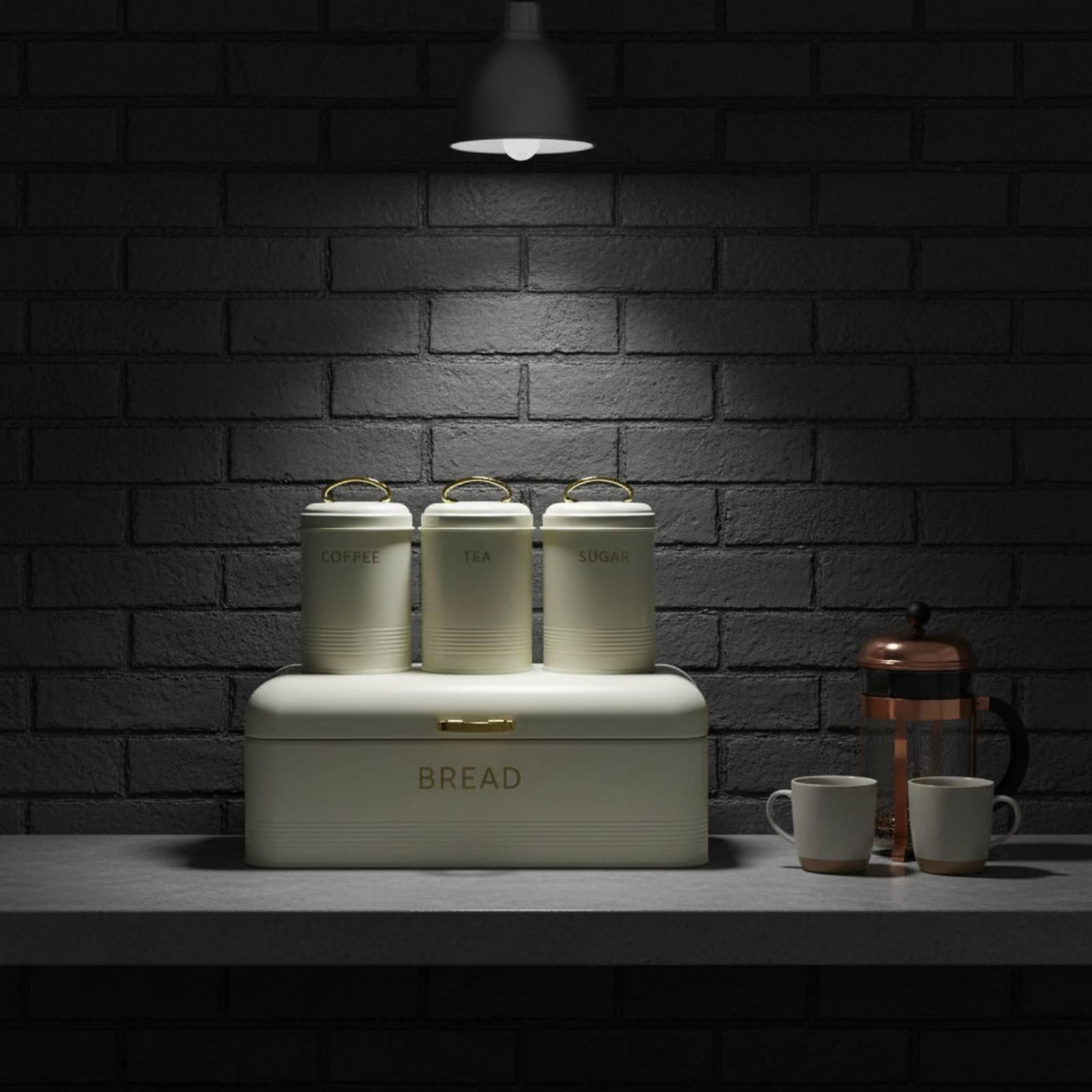 キッチンカウンター用の密閉式パン保存容器、食品整理用、金属製 - Food Storage Kitchen Container Set のレビューと価格