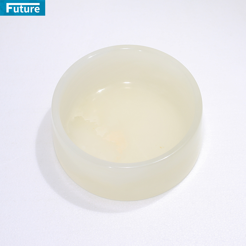 高級感あふれる磨き上げられた白いオニキス製ペット用食器。食品 - Food Storage And のレビューと価格