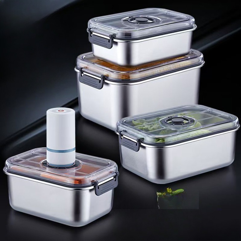 ステンレス製真空フードコンテナ、気密キッチン収納、野菜、果物 - Food Storage Underground のレビューと価格