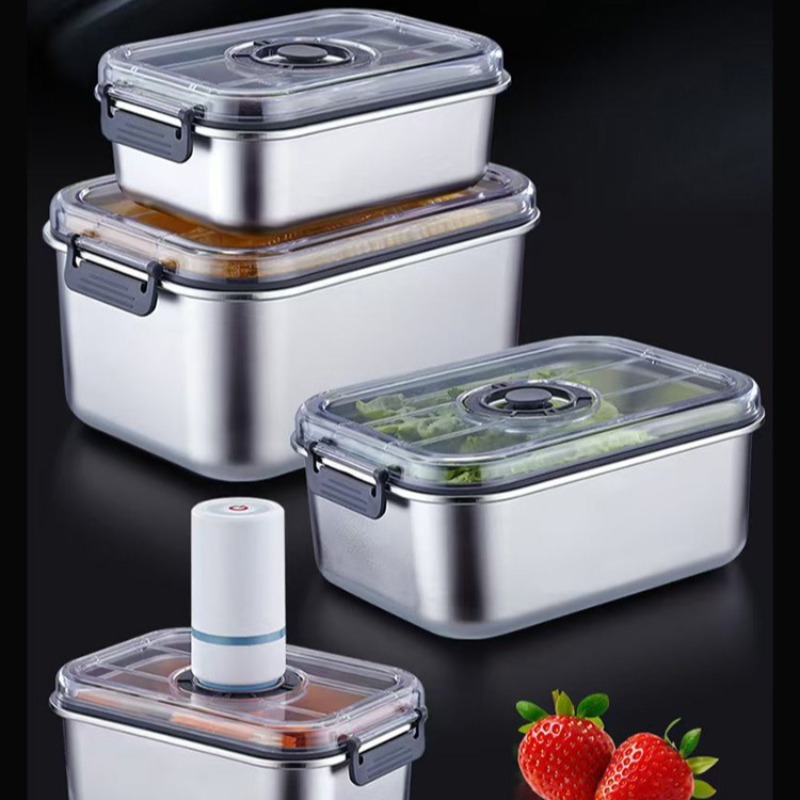 ステンレス製真空フードコンテナ、気密キッチン収納、野菜、果物 - Food Storage Underground のレビューと価格