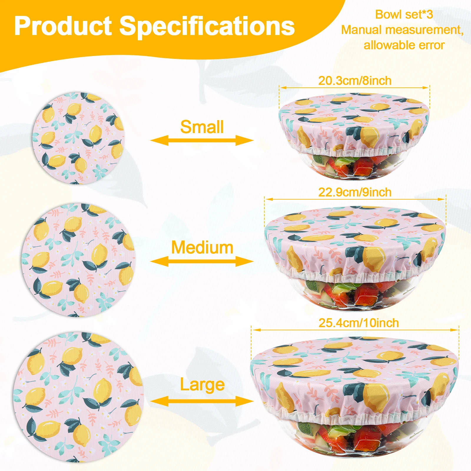 3 個ボウルカバーセット弾性再利用可能なボウルカバー 3 サ - Food Storage Kitchen Container Set のレビューと価格