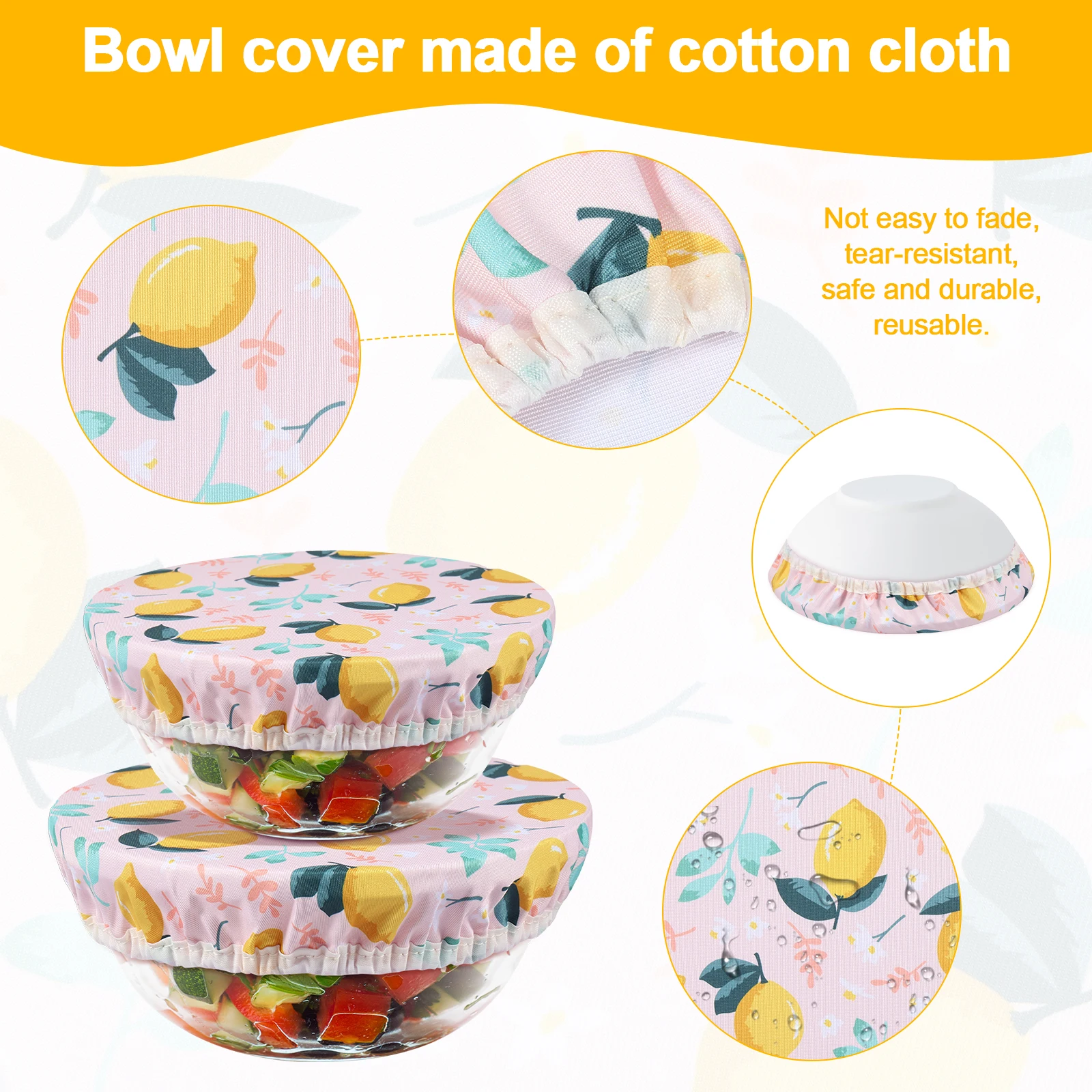 3 個ボウルカバーセット弾性再利用可能なボウルカバー 3 サ - Food Storage Kitchen Container Set のレビューと価格
