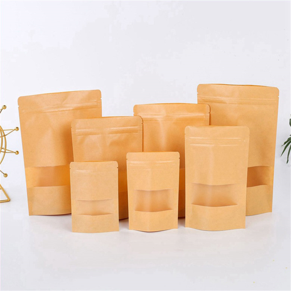 10 個ジップロッククラフト紙袋窓付きスナック食品キャンディ - Food Storage Year Supply のレビューと価格