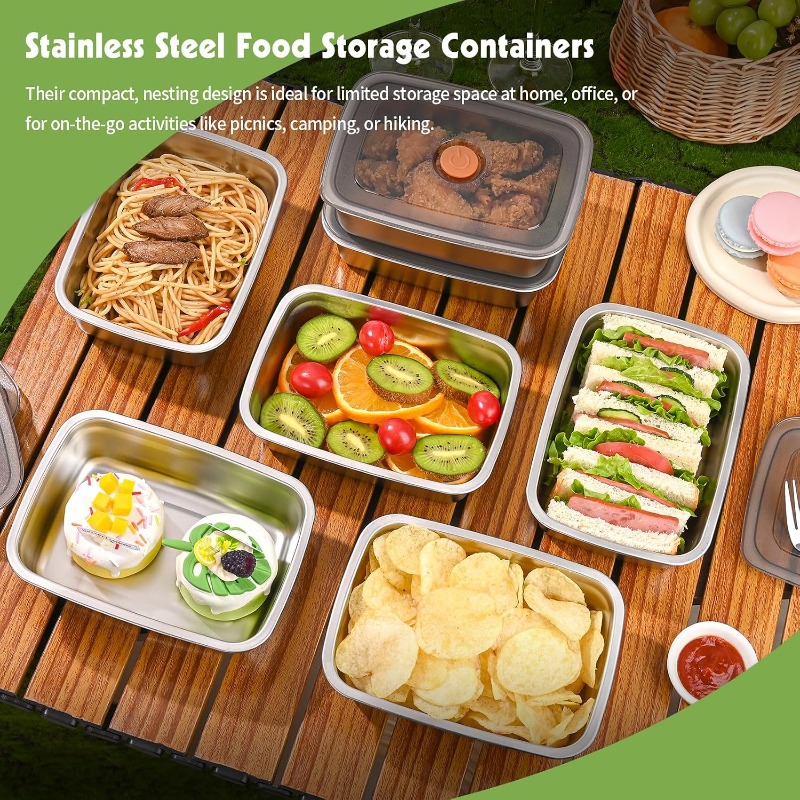 ステンレス製大容量弁当箱 密閉型漏れ防止ランチボックス キャ - Food Storage Underground のレビューと価格