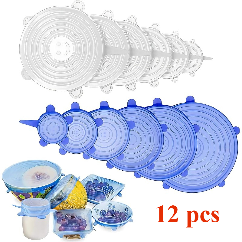 12個入りシリコンストレッチ蓋 - 6サイズ BPAフリー  - Silicone Stretch Lid のレビューと価格