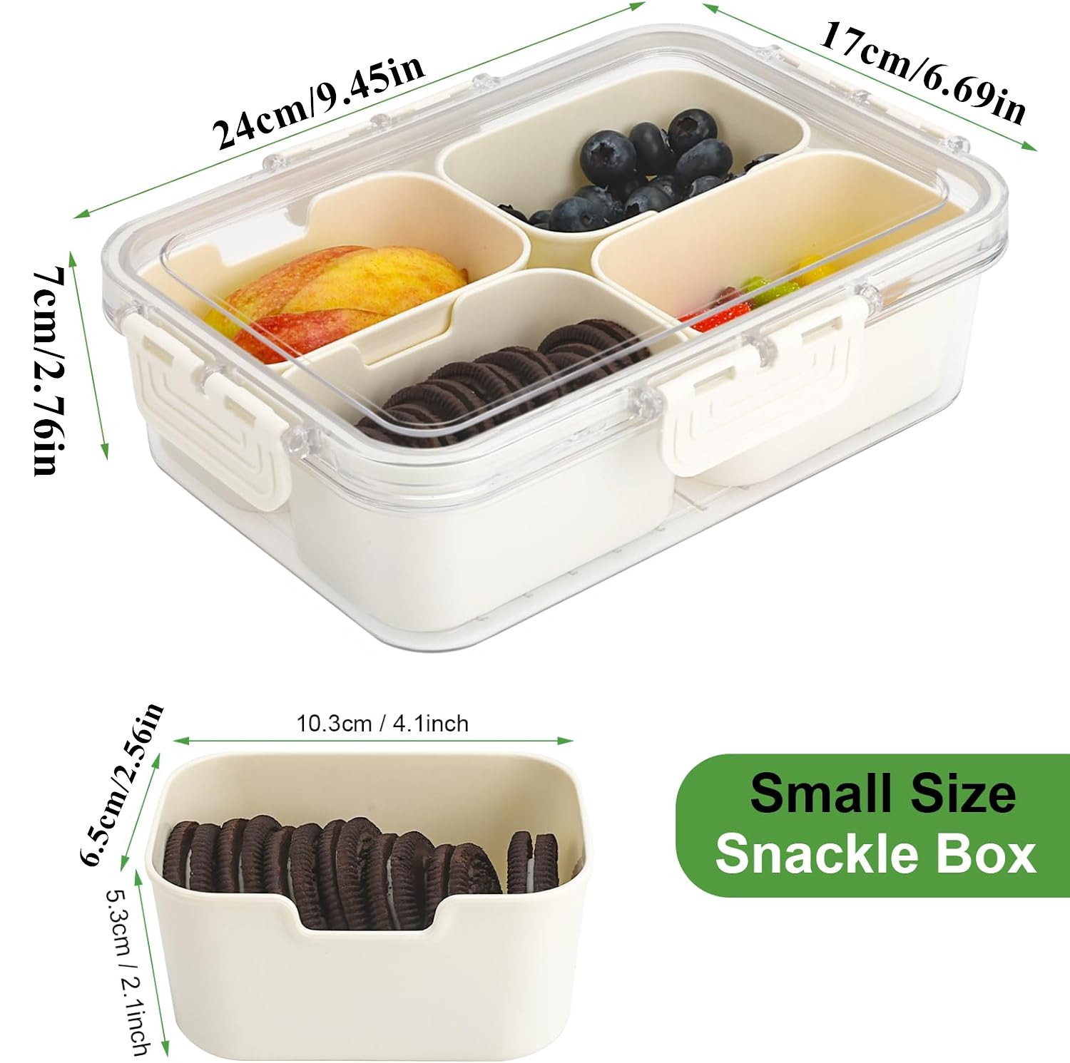 ポータブル食品保存箱、スナック収納ボックス、蓋付き4つのコン - Food Storage Underground のレビューと価格