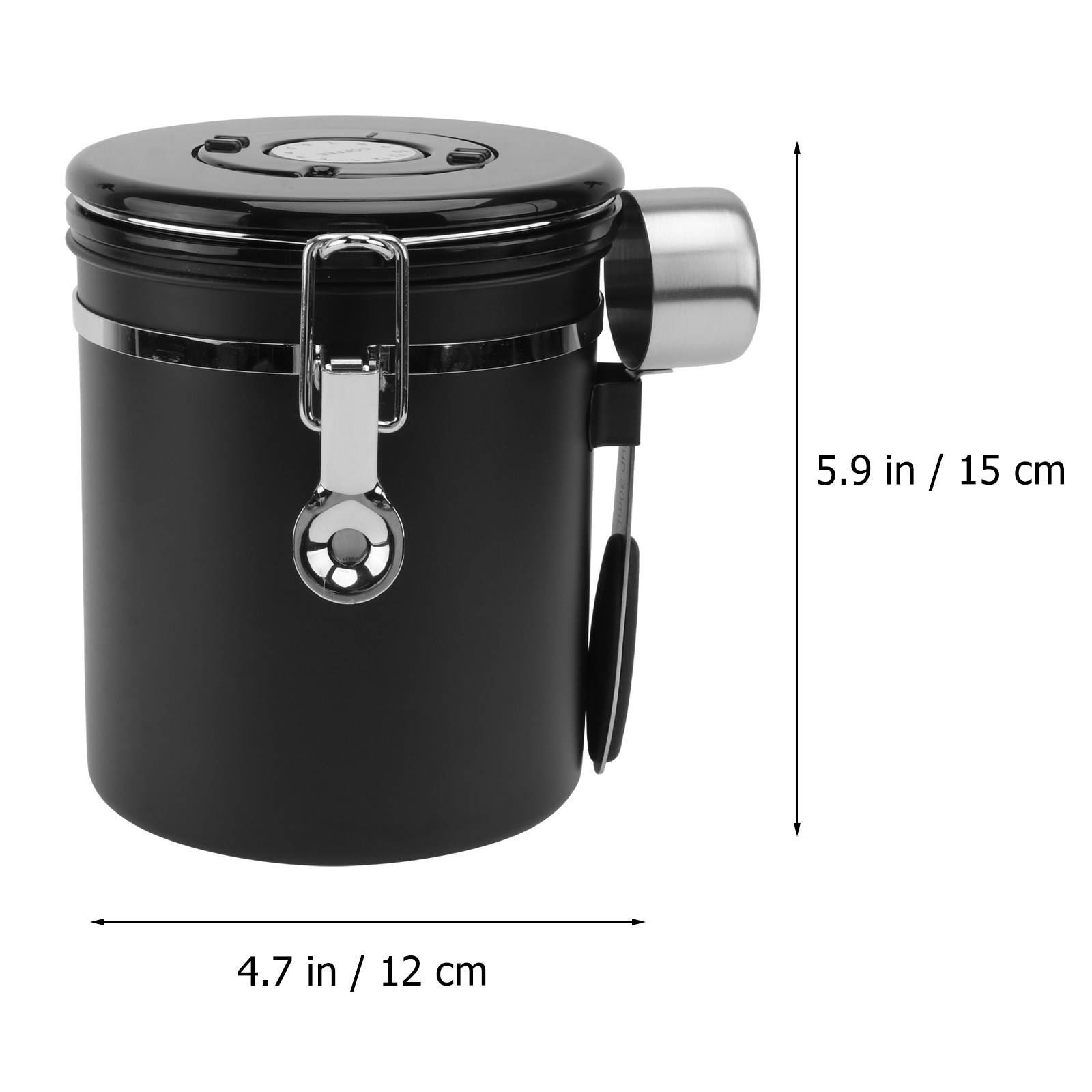 コーヒー豆密封ジャー ステンレス製保存容器 ブラック 密閉食 - Food Storage Stainless Steel Containers のレビューと価格