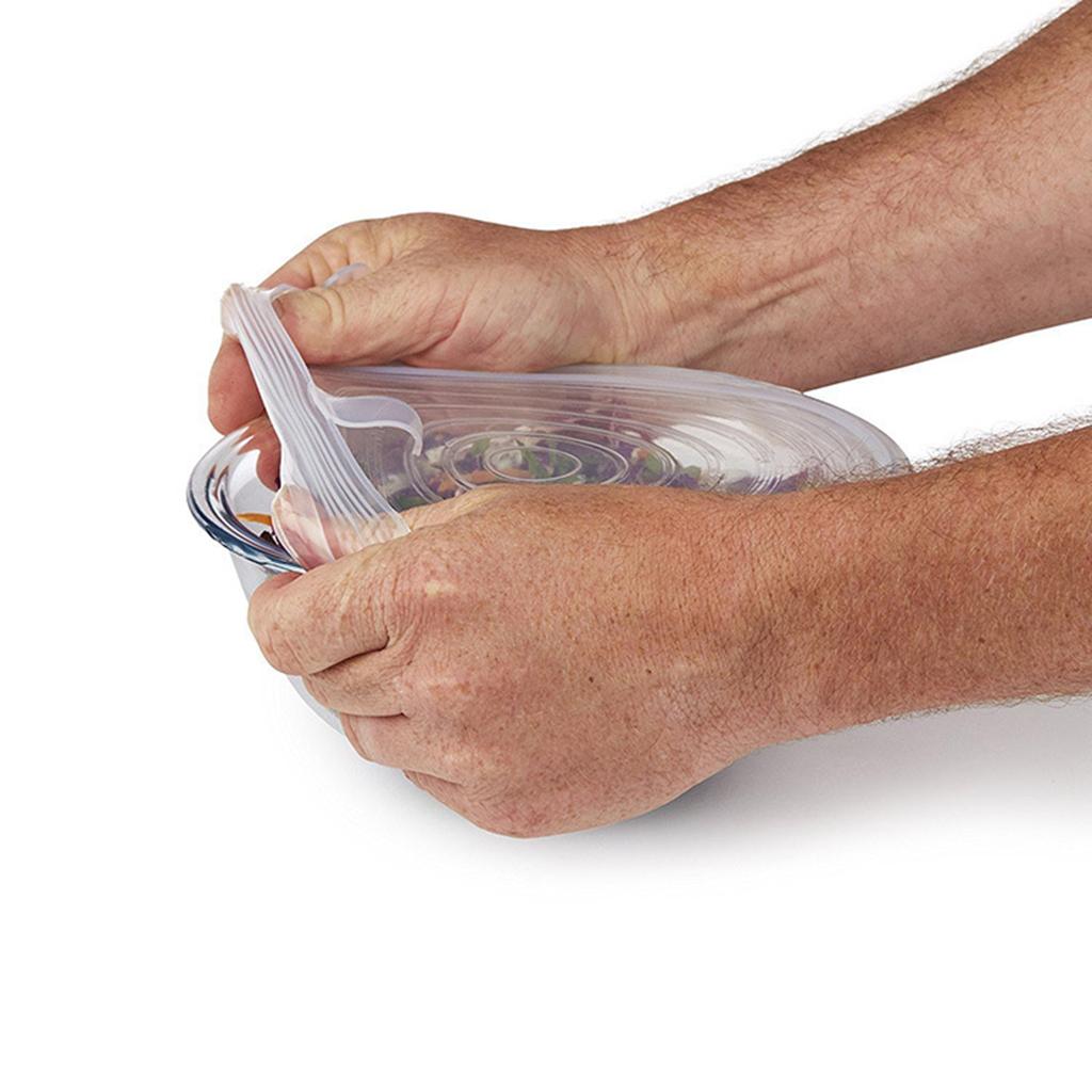シリコン製ストレッチ蓋、柔軟な食品保存用ラップ蓋、冷蔵庫と電 - Silicone Stretch Lid のレビューと価格