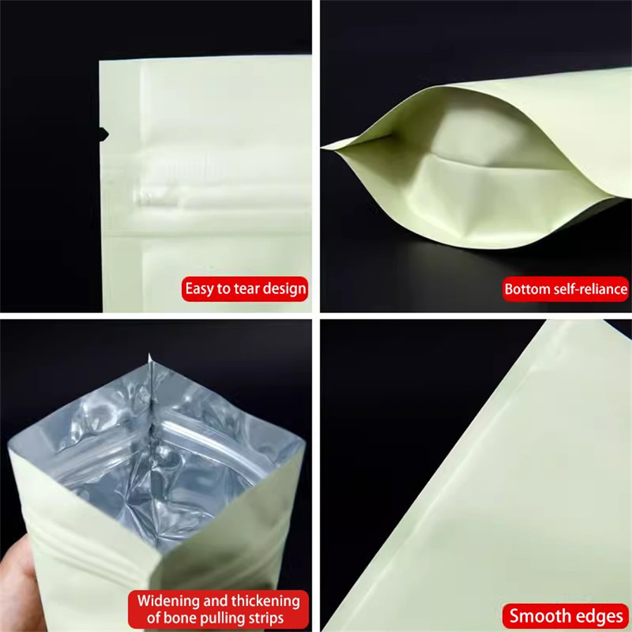 50/100個入り マットペールイエロー ジッパー付きスタン - Food Storage And のレビューと価格