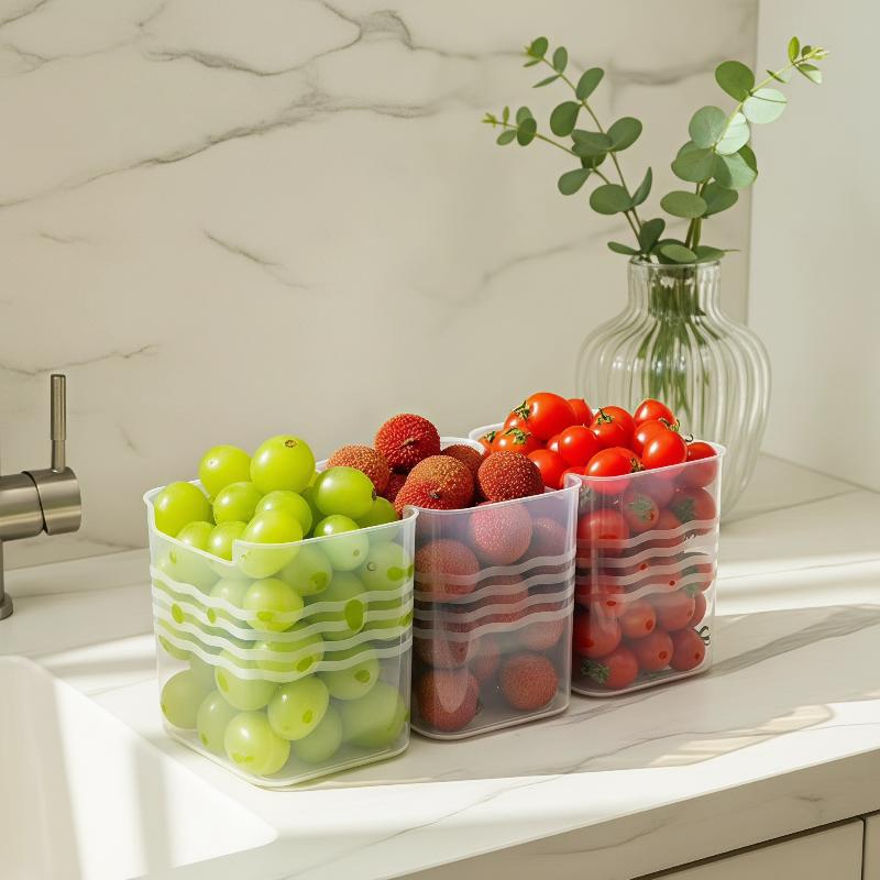 新登場！4個セット キッチン整理用食品分類ボックス 透明冷蔵 - Food Storage For Refrigerator のレビューと価格