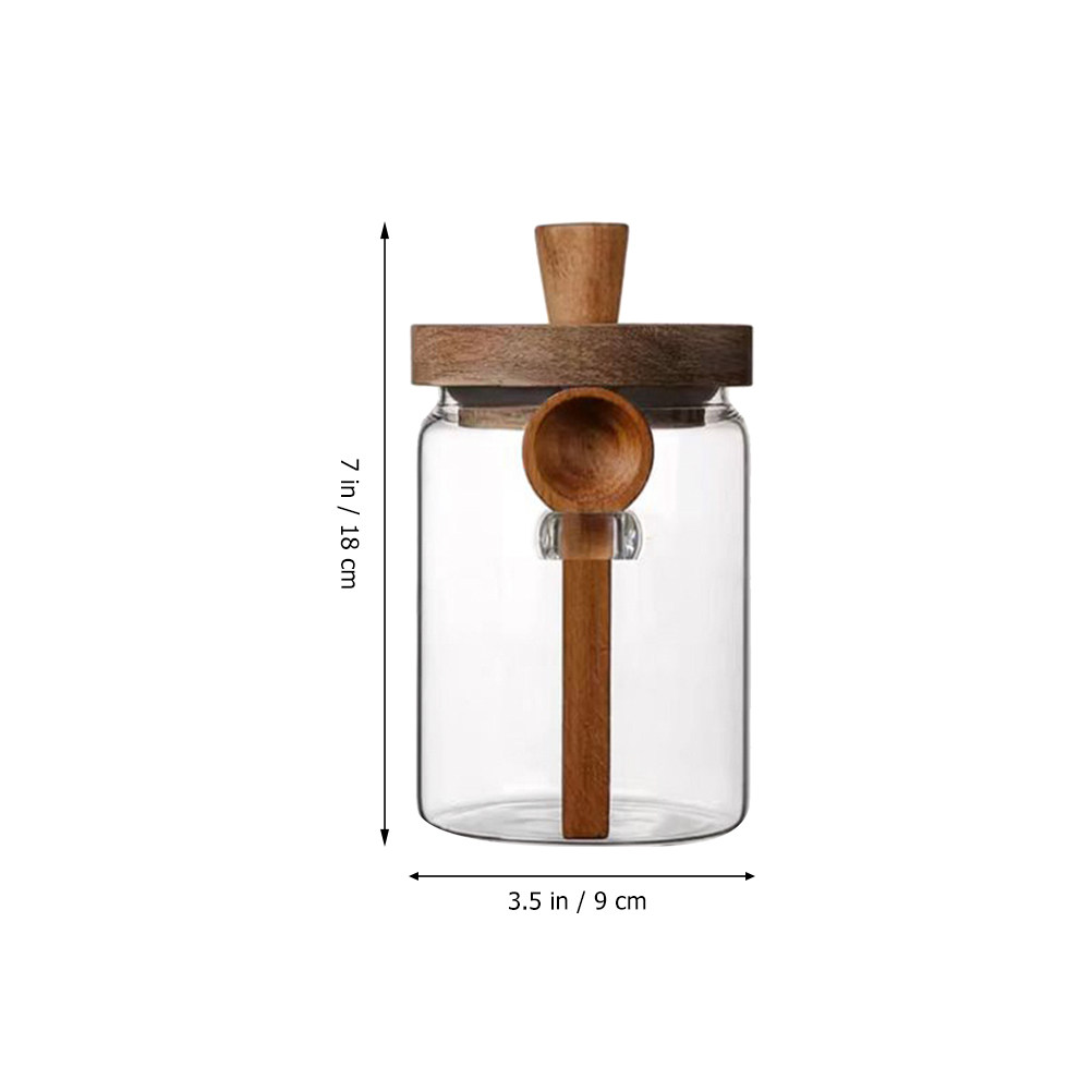 透明ガラス製食品保存容器、気密性のある木製蓋付き、コーヒー容 - Food Storage Jars With Lids のレビューと価格