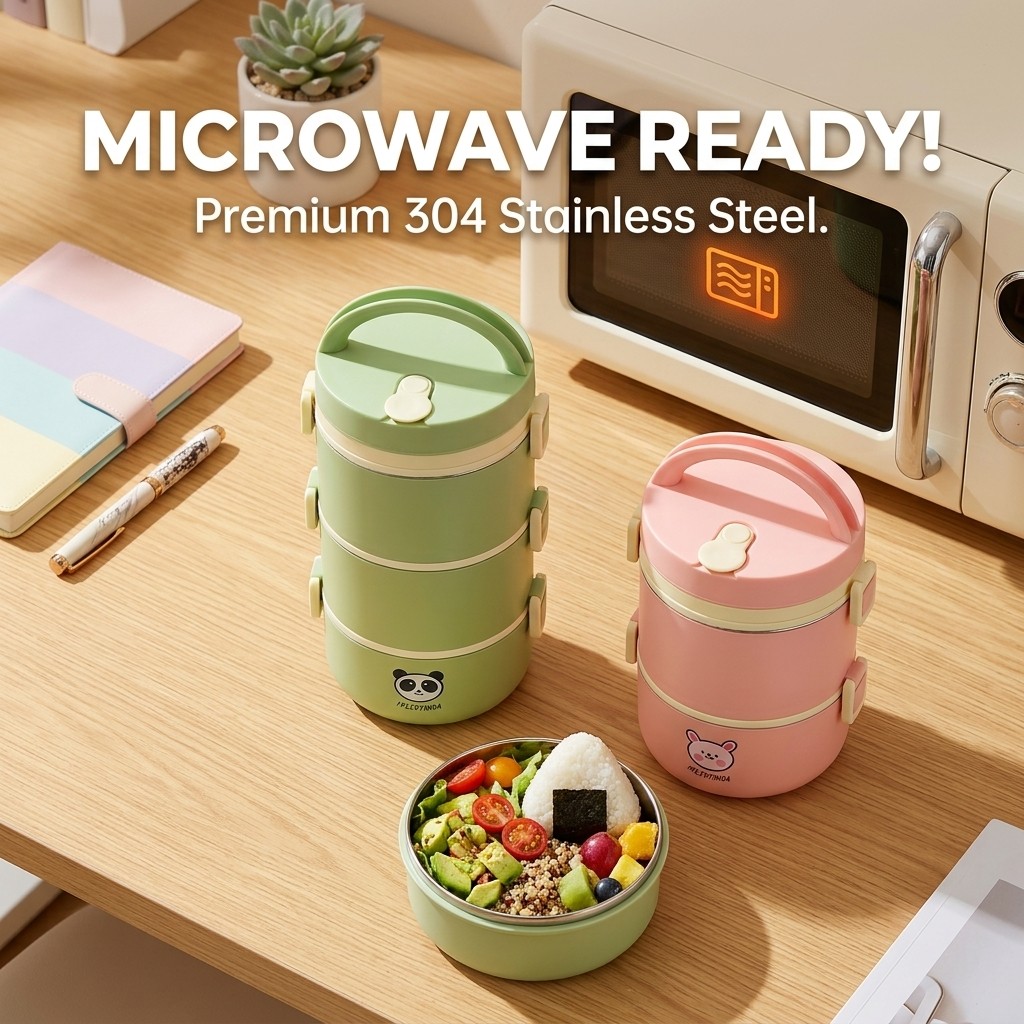 304ステンレス鋼製保温ランチボックス弁当箱セット、電子レン - Food Storage Underground のレビューと価格