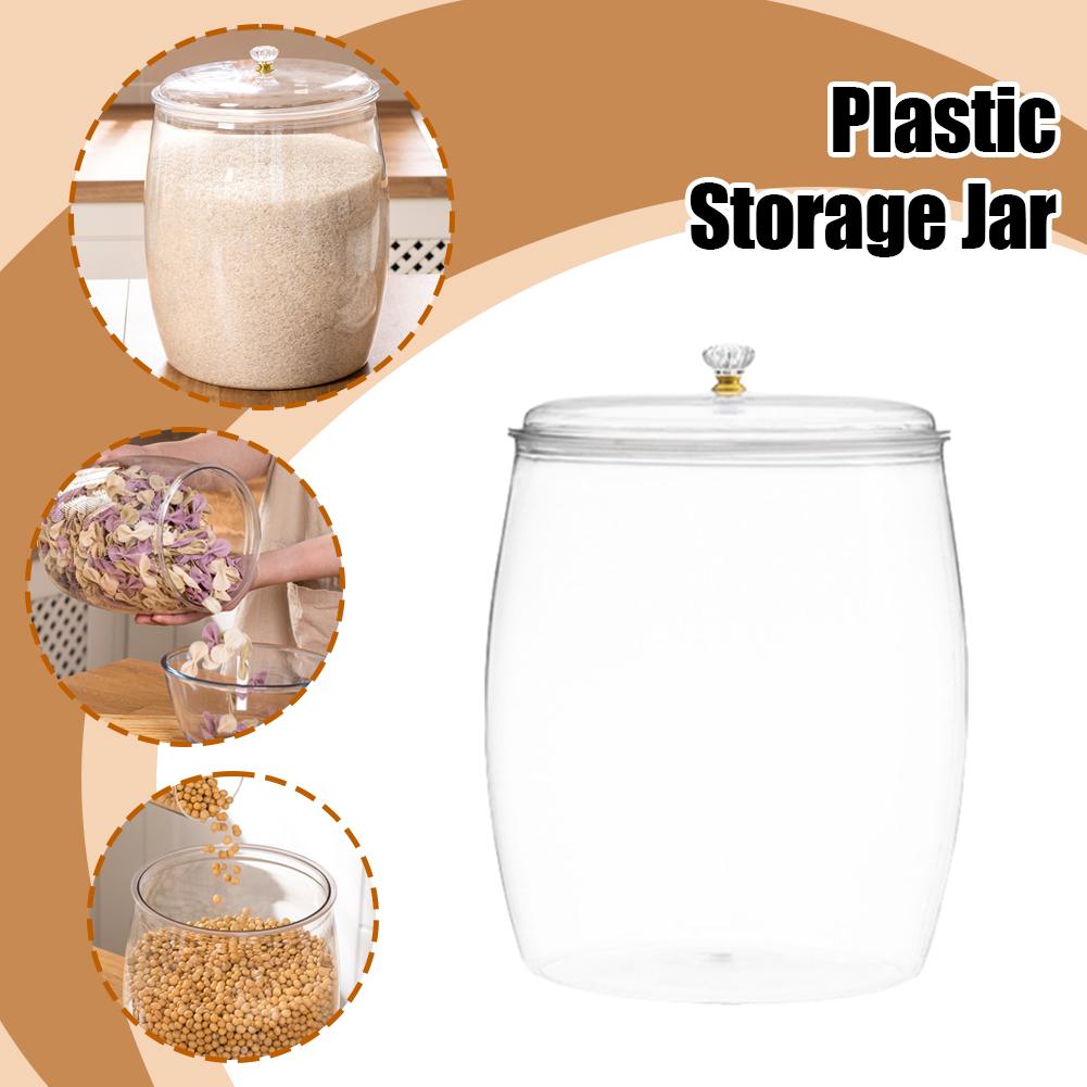 大型透明プラスチック密閉ジャー、気密蓋付き食品保存容器（クッ - Food Storage Jars With Lids のレビューと価格