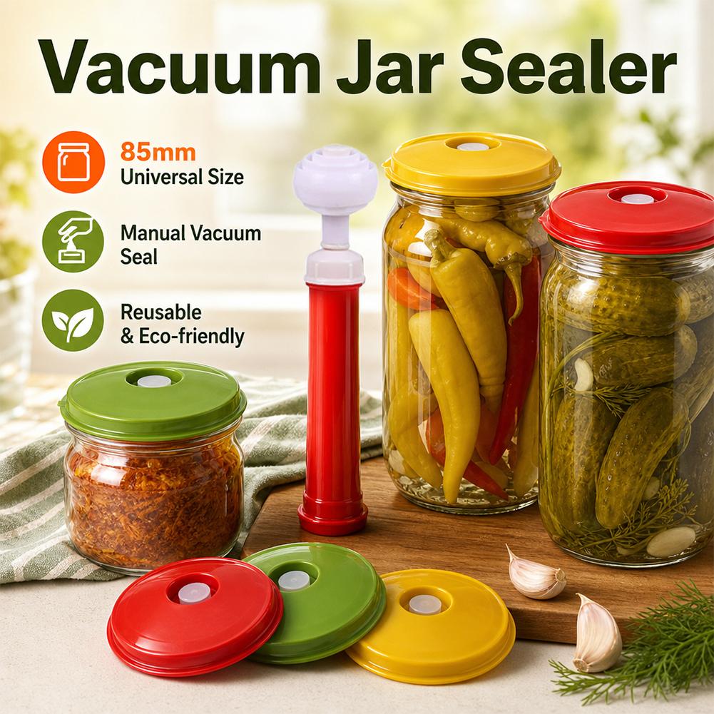 真空シーラージャー蓋 真空ポンプ付き 再利用可能なピクルスジ - Food Storage Jars With Lids のレビューと価格