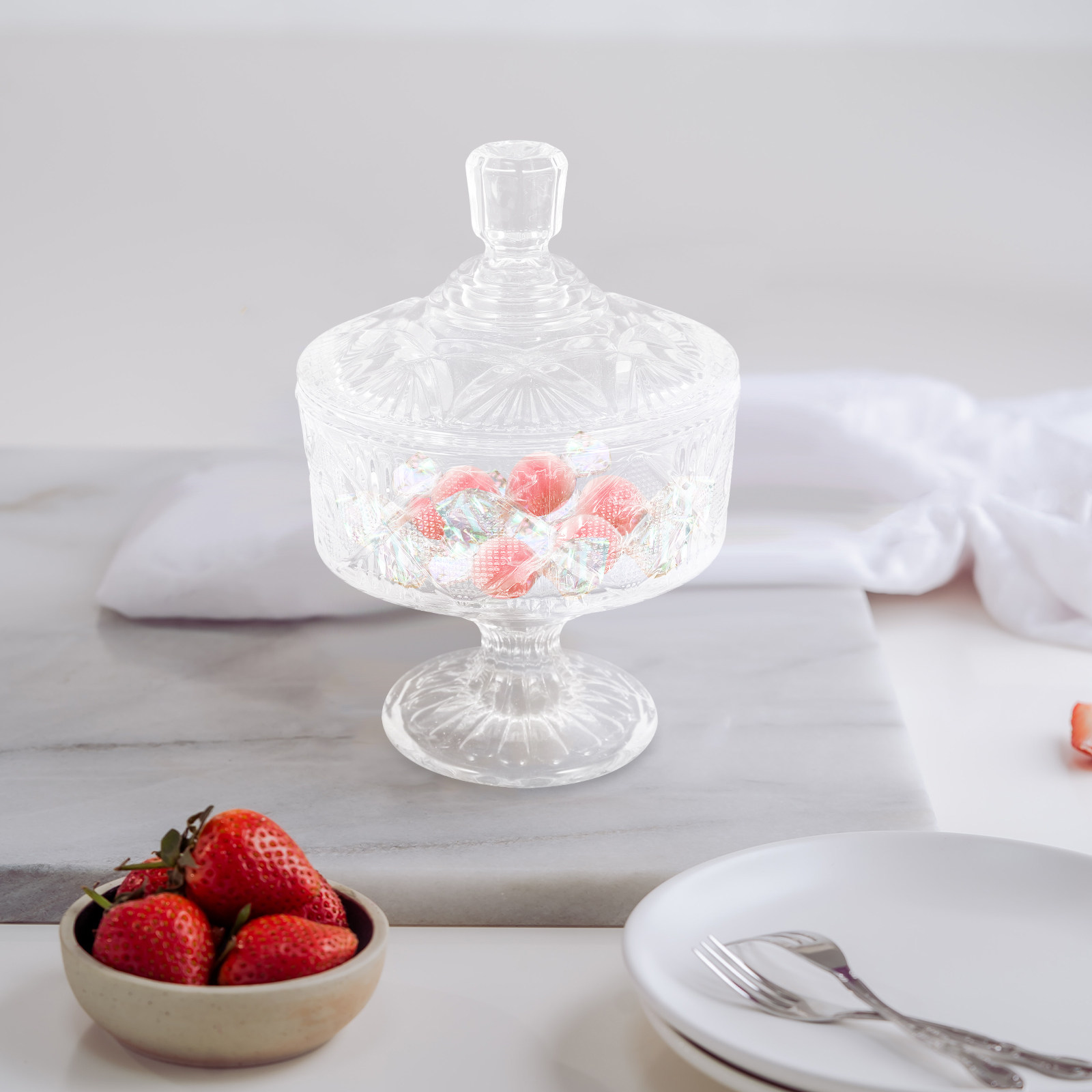 1個入り、高品質で防湿・防虫加工が施された透明な蓋付きガラス - Food Storage Jars With Lids のレビューと価格