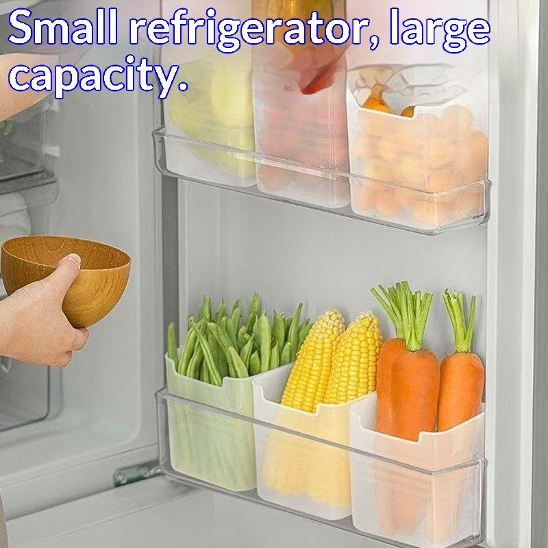 4個入り食品グレード冷蔵庫収納ボックス 透明で積み重ね可能な - Food Storage For Refrigerator のレビューと価格
