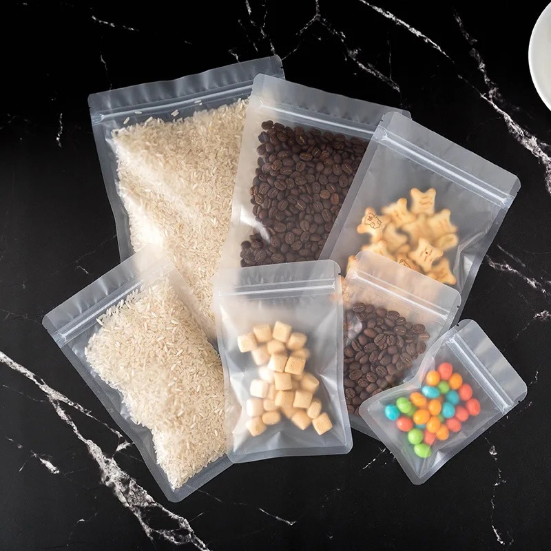 100 個つや消しマットジップロックバッグキッチン食品茶包装 - Food Storage Year Supply のレビューと価格
