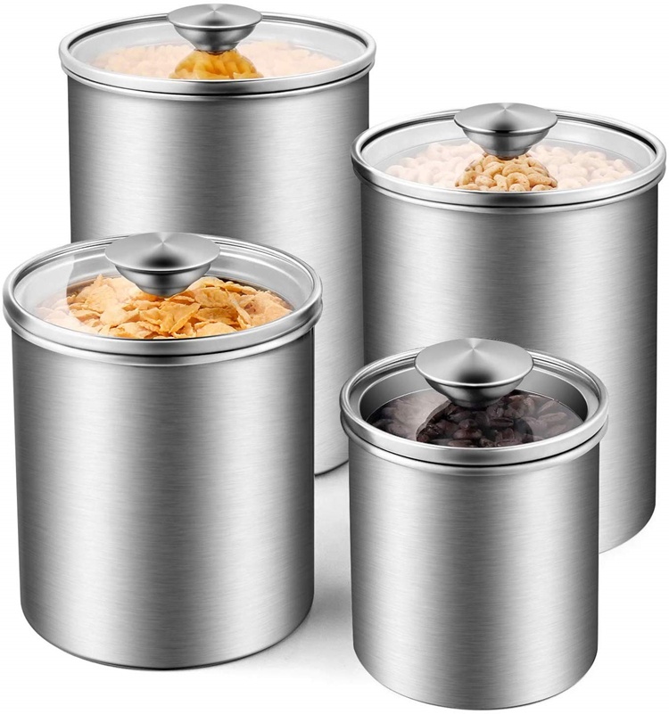 食品保存容器 茶葉 コーヒー 砂糖 小麦粉 密閉 キッチン  - Food Storage Stainless Steel Containers のレビューと価格