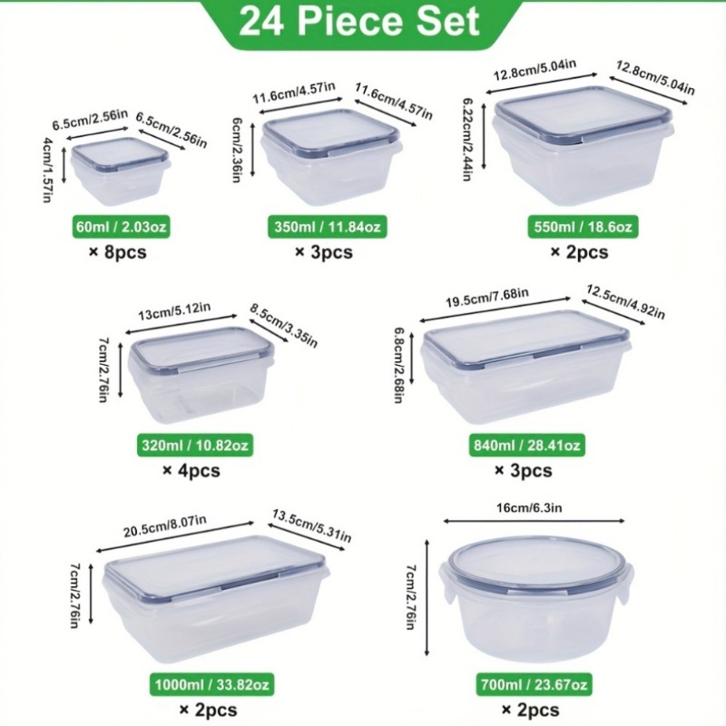 48個入り BPAフリー食品保存容器セット – キッチン、パ - Food Storage Kitchen Container Set のレビューと価格