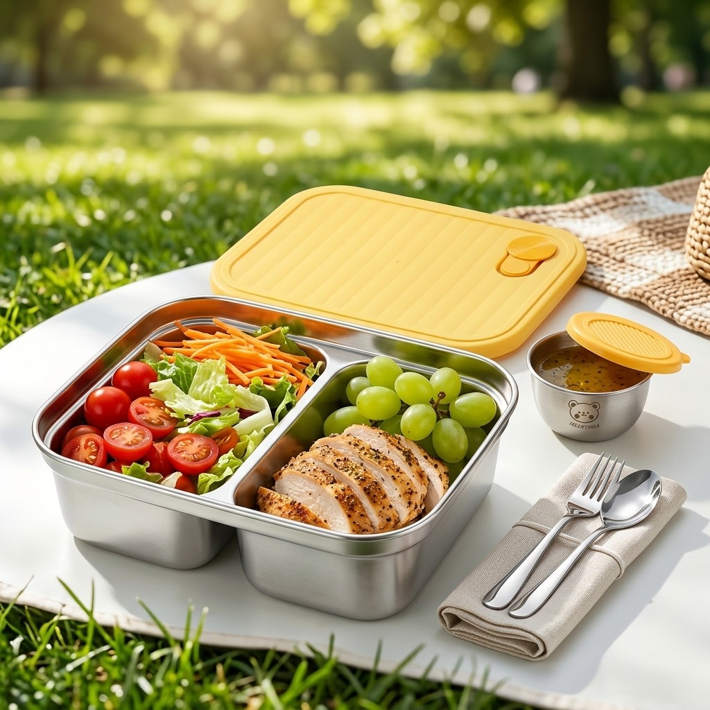 304ステンレス製ランチ容器、子供や学生向けの携帯用密閉ラン - Food Storage Underground のレビューと価格