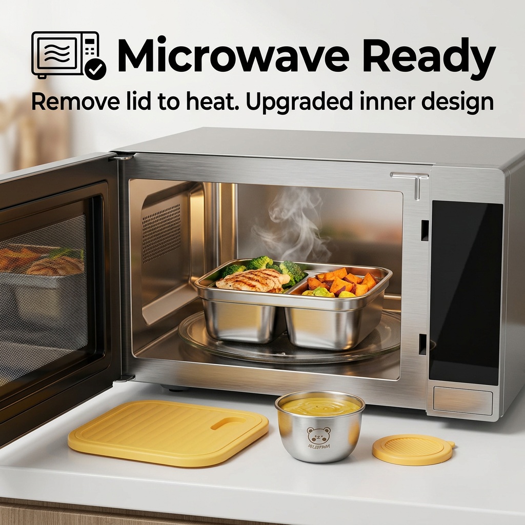 304ステンレス製ランチ容器、子供や学生向けの携帯用密閉ラン - Food Storage Underground のレビューと価格