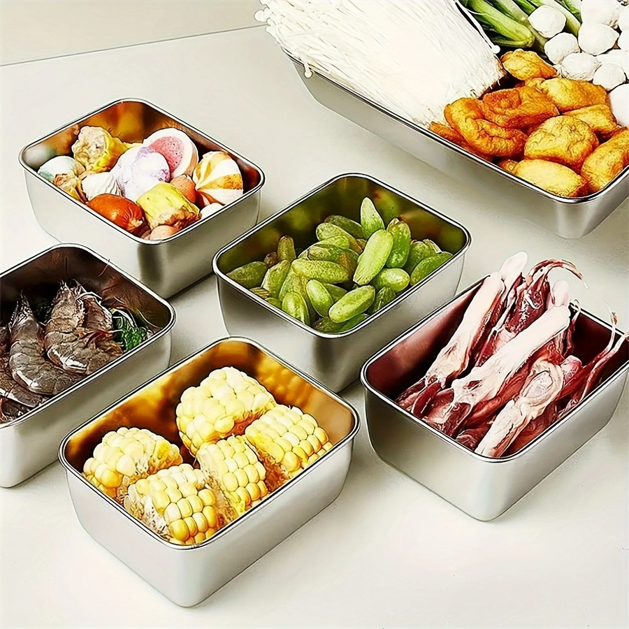 1/3/5 個ステンレス鋼食品収納ボックス鮮度保持ボックス蓋 - Food Storage Underground のレビューと価格