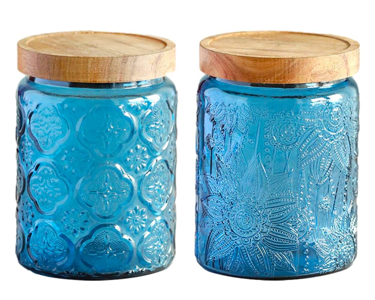 木製の蓋付きのガラス製収納ジャー,気密,ヴィンテージ,クッキ - Food Storage Jars With Lids のレビューと価格
