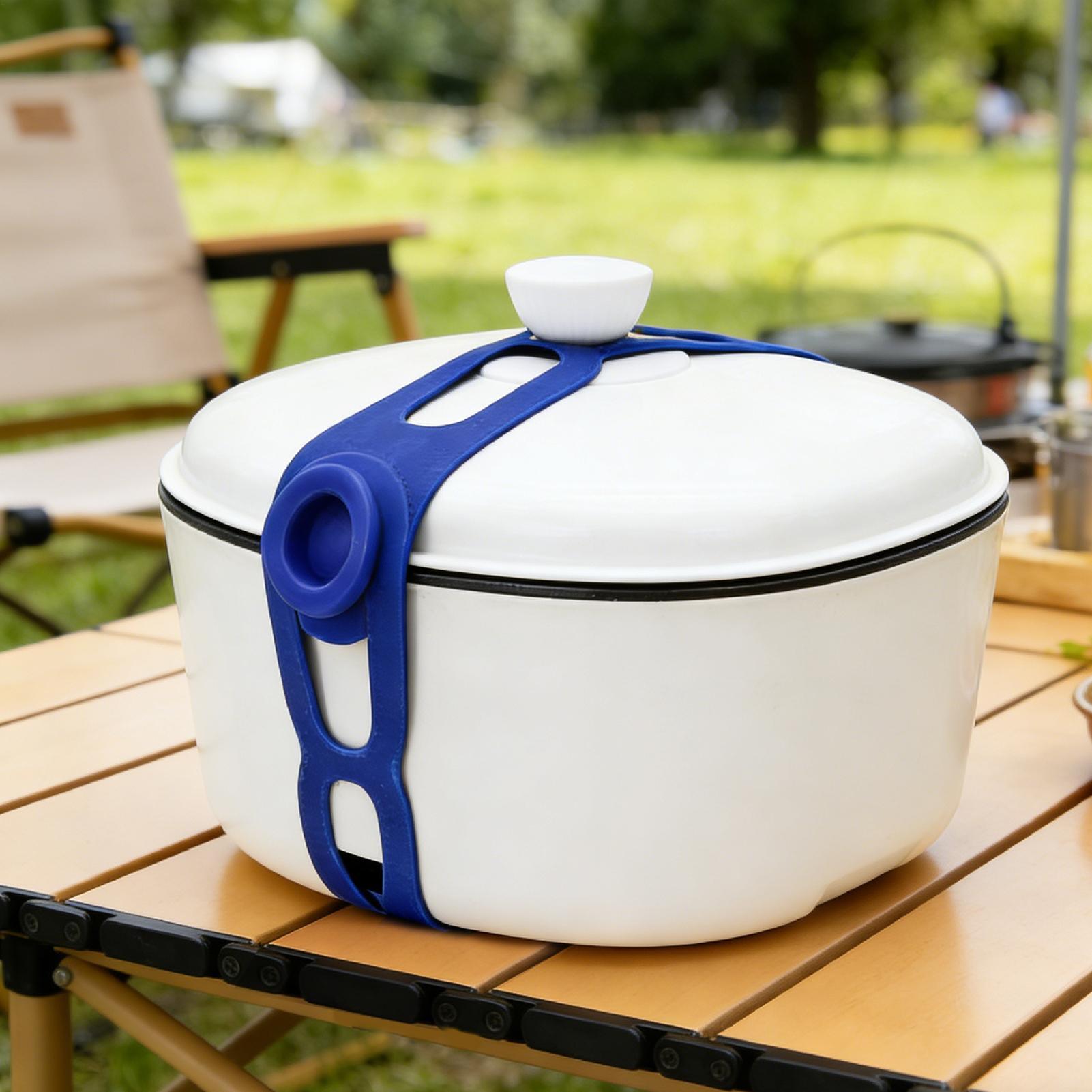 シリコン鍋蓋ストラップ再利用可能な弾性タイシリコンラッチスト - Silicone Stretch Lid のレビューと価格