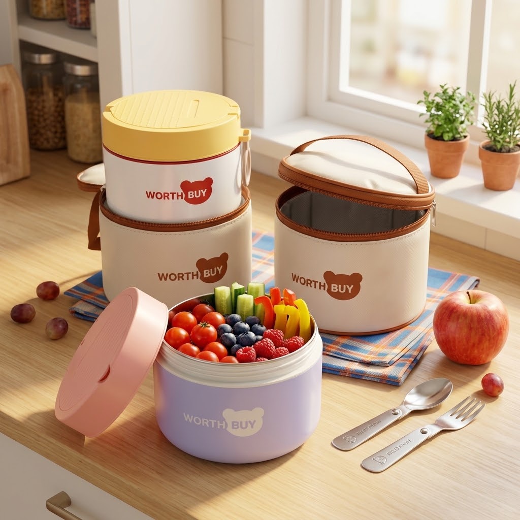 304ステンレス製保温ランチボックス 子供用学校弁当箱 電子 - Food Storage Underground のレビューと価格