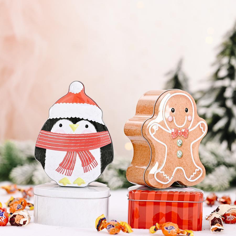 クリスマスジンジャーブレッドマンメタルギフトボックス 鉄製キ - Food Storage Year Supply のレビューと価格