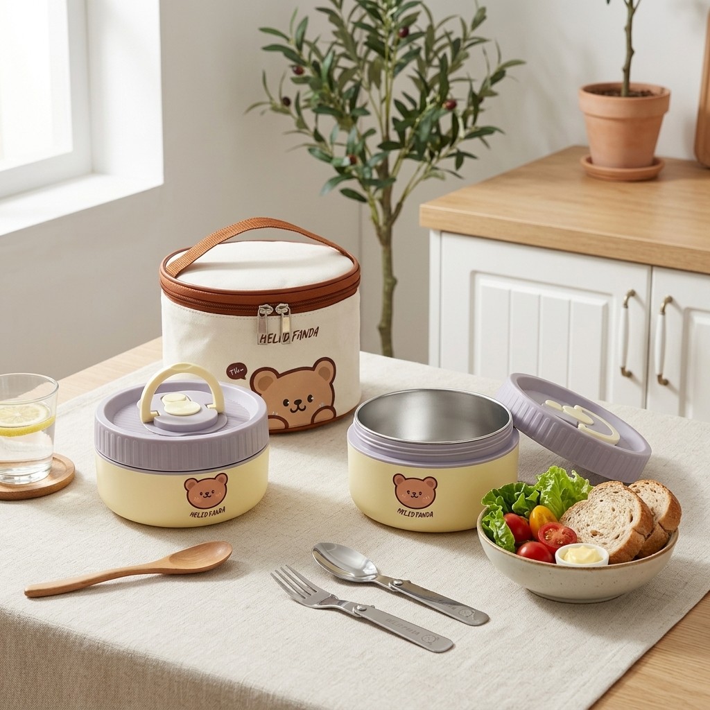 304ステンレス製子供用ランチボックス、漏れ防止弁当箱、電子 - Food Storage Underground のレビューと価格